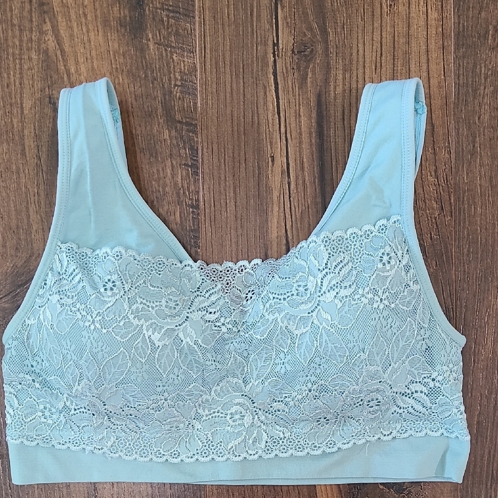 Elegant Blue Lace Bralette